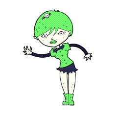 comic cartoon vampire girl N49