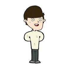comic cartoon happy man N93