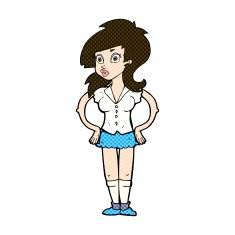 comic cartoon pretty woman N57