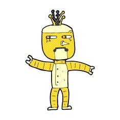 comic cartoon robot N39