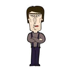 comic cartoon angry man N19