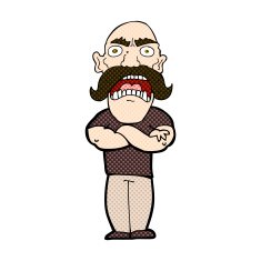 comic cartoon angry man N21