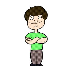 comic cartoon happy man N98