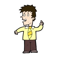 comic cartoon man with idea N24