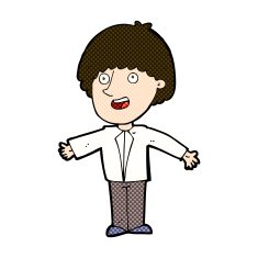 comic cartoon happy man N100