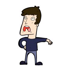 comic cartoon complaining man