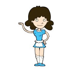 comic cartoon maid N10