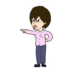comic cartoon woman accusing N3