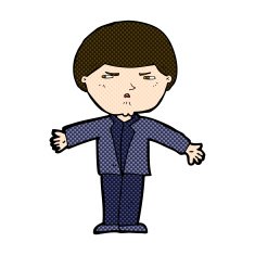 comic cartoon annoyed man N17