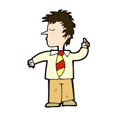 comic cartoon man making his point N3