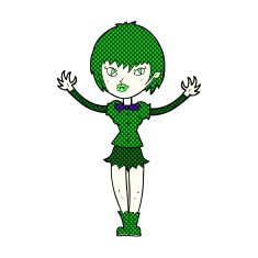 comic cartoon vampire girl N51
