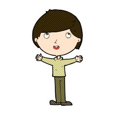 comic cartoon happy boy N51
