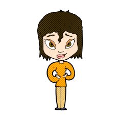 comic cartoon satisfied woman N3