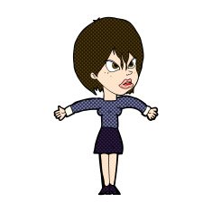 comic cartoon annoyed girl N5