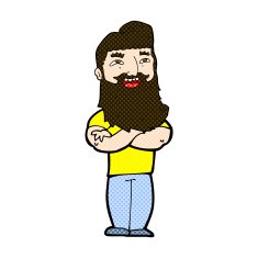 comic cartoon proud man N8