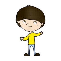 comic cartoon happy boy N53