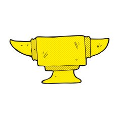 comic cartoon blacksmith anvil N2
