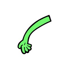 comic cartoon monster arm N2