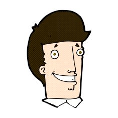 comic cartoon happy man N104