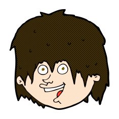 comic cartoon happy man N105