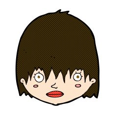 comic cartoon staring woman N11