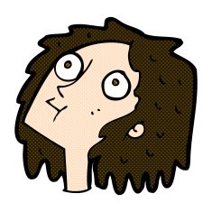 comic cartoon staring woman N12