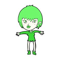 comic cartoon vampire girl N53