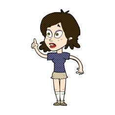 comic cartoon woman asking question N8