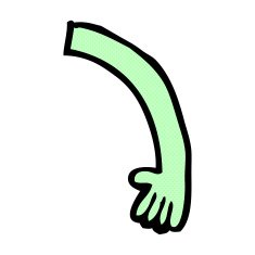 comic cartoon monster arm N9