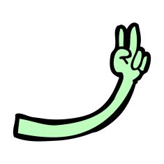 comic cartoon monster arm N12