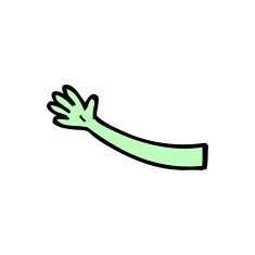 comic cartoon monster arm N14