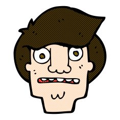 comic cartoon shocked face N6