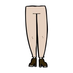 comic cartoon female legs N11