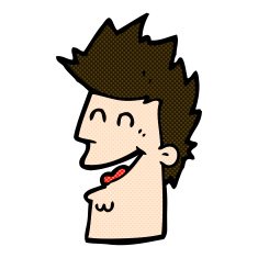 comic cartoon happy man N108