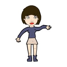 comic cartoon surprised woman N59