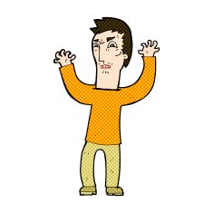 comic cartoon angry man N23