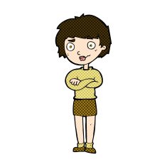 comic cartoon annoyed woman N45