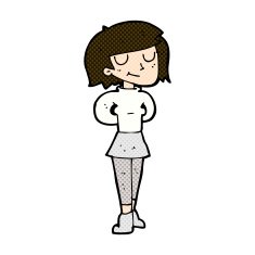 comic cartoon pleased woman N3