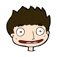 comic cartoon happy boy N55