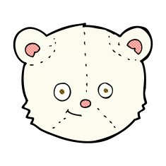 comic cartoon polar bear head N2