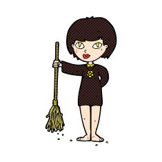 comic cartoon pretty witch girl N3