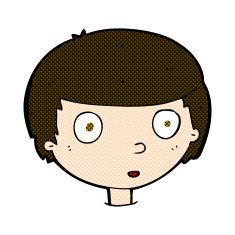 comic cartoon curious boy N10