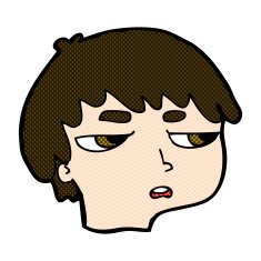 comic cartoon annoyed boy N8