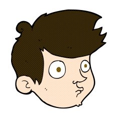 comic cartoon staring boy N5