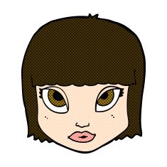 comic cartoon female face N38