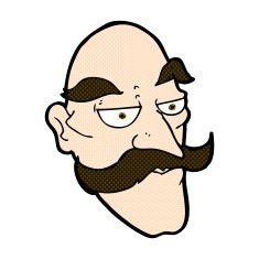 comic cartoon old man face N3