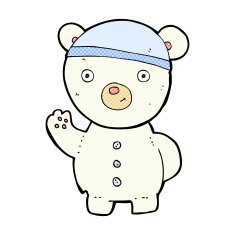 comic cartoon polar bear cub N2