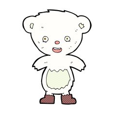 comic cartoon polar bear cub N3
