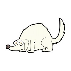 comic cartoon happy dog N14