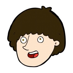comic cartoon happy male face N5